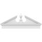 Ekena Millwork Acorn Architectural Grade PVC Combination Pediment, 46"W x 18-3/8"H x 2-3/4"P (Pitch 6/12) PEDPC046X185ACR00 - alternate 3